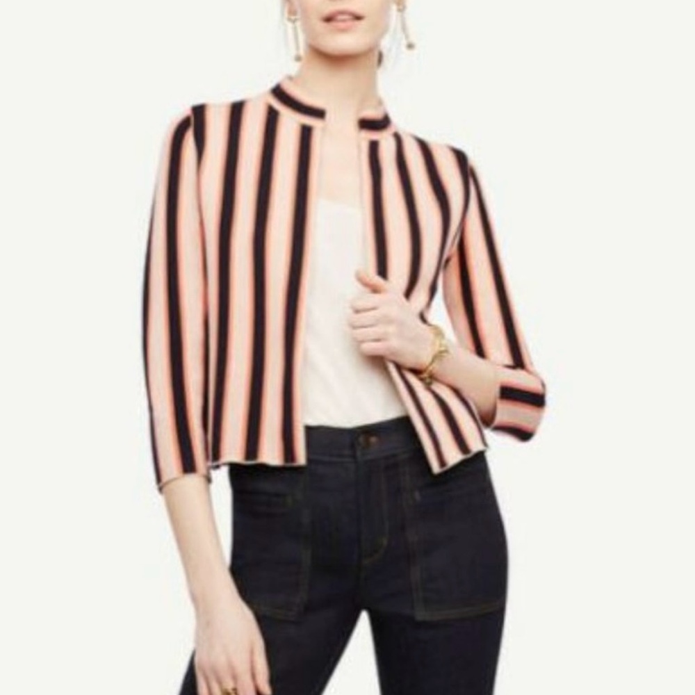 Striped Size S Ann Taylor Blazer Jacket